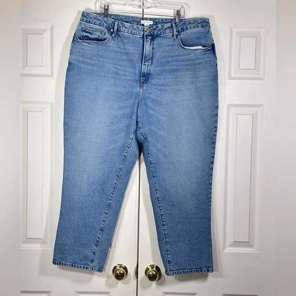 Good American Good vintage straight leg jeans style gv602tft  plus size 20 - Picture 3 of 8